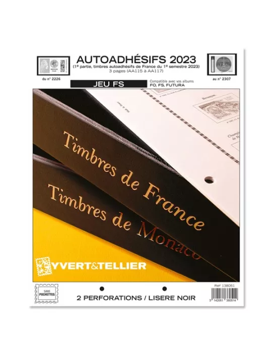 FRANCE AUTOADHESIFS FS : 2023 - 1ER SEMESTRE (JEUX SANS POCHETTES)