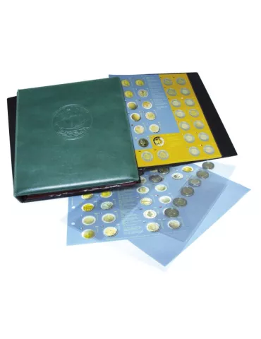 Album 2€ commémoratifs 2004-2023 : 2 Reliures Caravelle garnies des recharges 2€ (2004/2023)