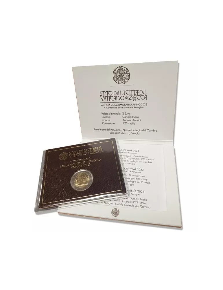 BU : 2 EURO COMMEMORATIVE 2023 : VATICAN (500 ans de la Mort de Le Pérugin)