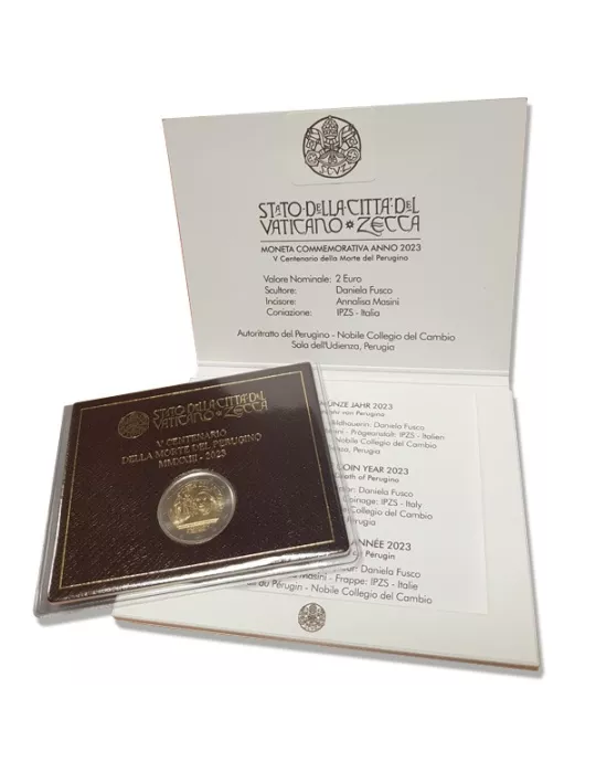 BU : 2 EURO COMMEMORATIVE 2023 : VATICAN (500 ans de la Mort de Le Pérugin)