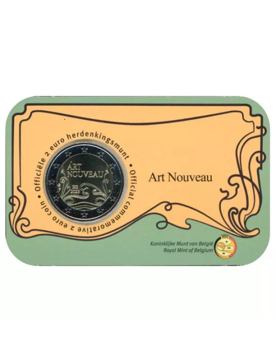 BU : 2 EURO COMMEMORATIVE 2023 COINCARD : BELGIQUE - ART NOUVEAU (Version flamande)
