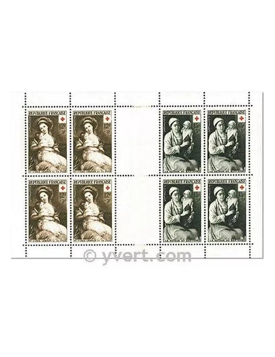 n° 2002 - Timbre France Carnets Croix Rouge (1953)
