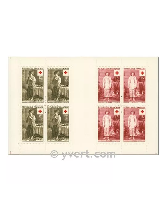 n° 2005 - Timbre France Carnets Croix Rouge (1956)