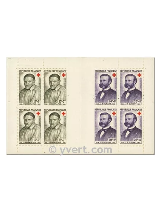 n° 2007 - Timbre France Carnets Croix Rouge (1958)