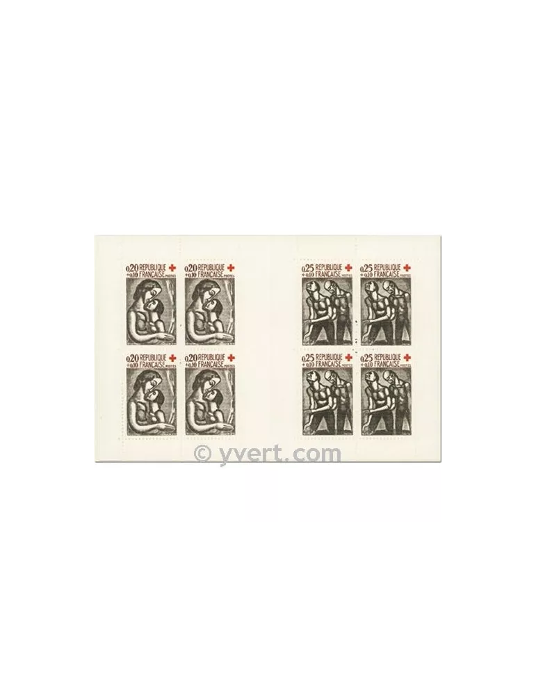 n° 2010 - Timbre France Carnets Croix Rouge (1961)