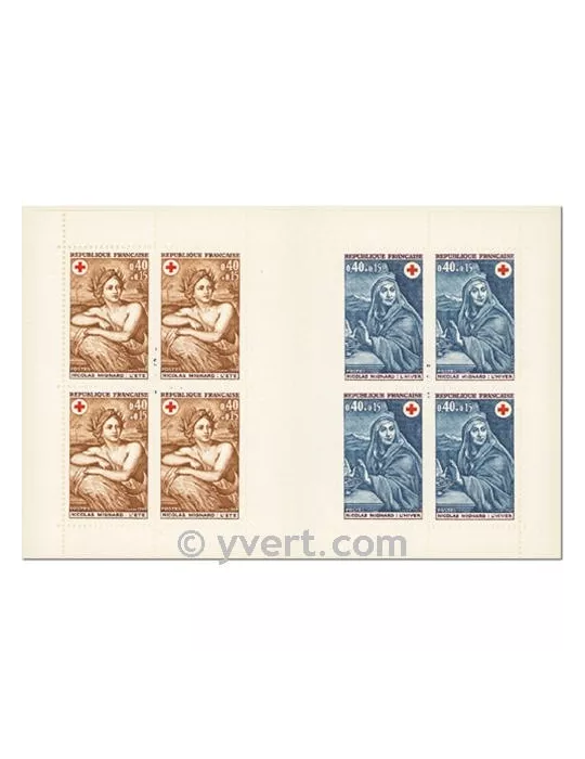 n° 2018 - Timbre France Carnets Croix Rouge (1969)
