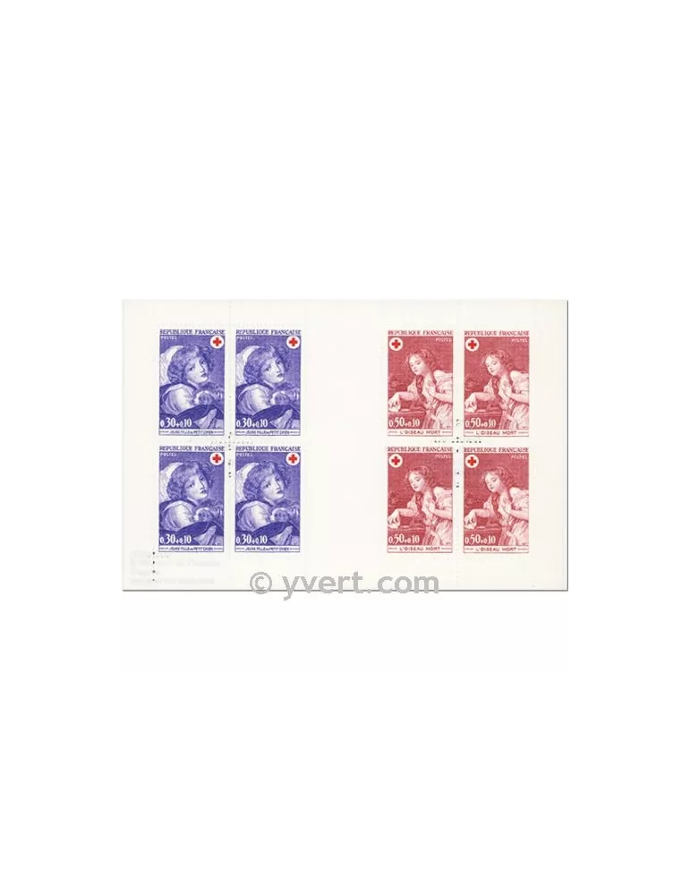 n° 2020 - Timbre France Carnets Croix Rouge (1971)