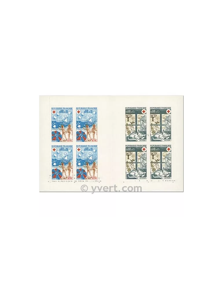 n° 2023 - Timbre France Carnets Croix Rouge (1974)