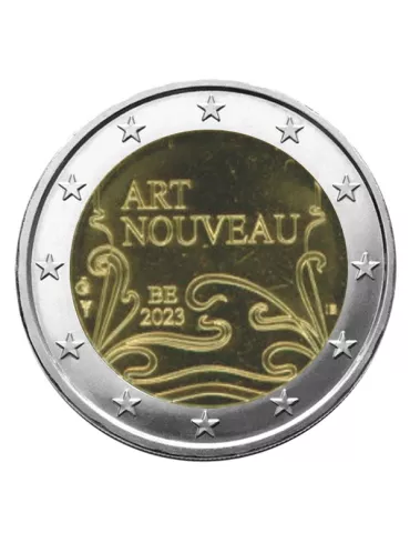 BU : 2 EURO COMMEMORATIVE 2023 COINCARD : BELGIQUE - ART NOUVEAU (Version flamande) 2