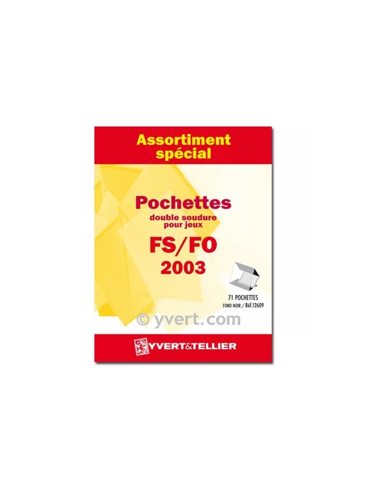 Assortiment de pochettes (double soudure) : 2003