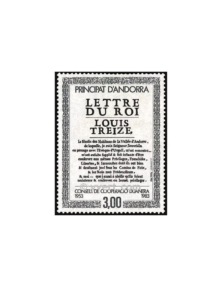 n° 315 - Timbre Andorre Poste