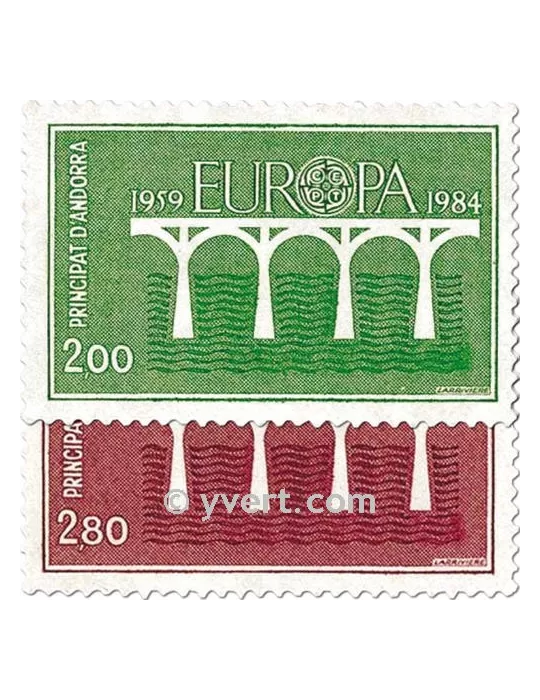 n° 329/330 - Timbre Andorre Poste
