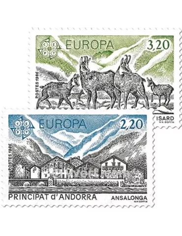 n° 348/349 - Timbre Andorre Poste