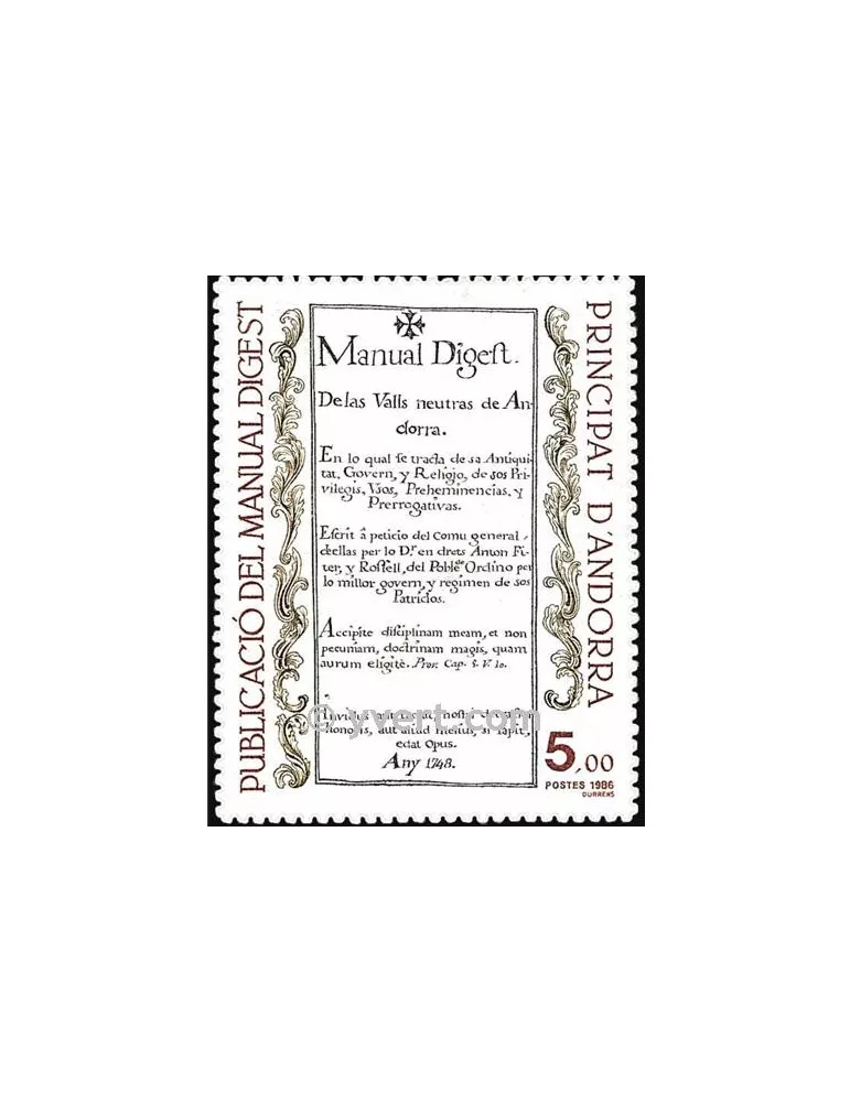 n° 352 - Timbre Andorre Poste