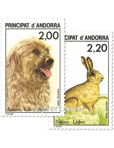 n° 373/374 - Timbre Andorre Poste