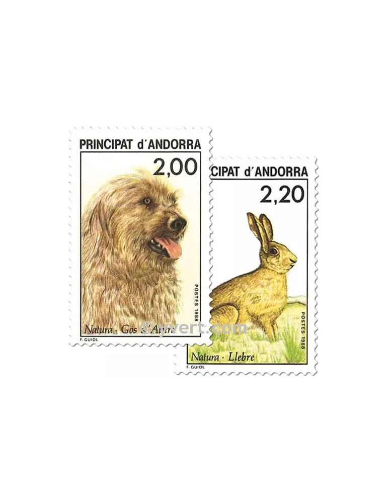 n° 373/374 - Timbre Andorre Poste