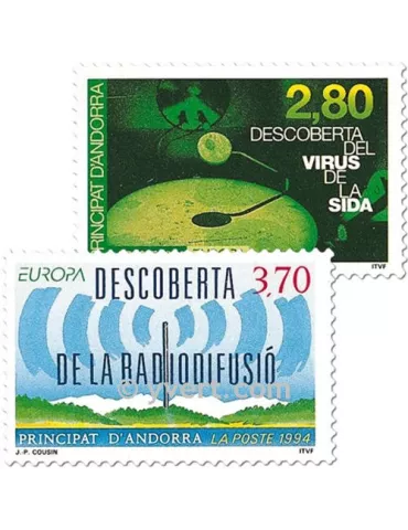 n° 444/445 - Timbre Andorre Poste