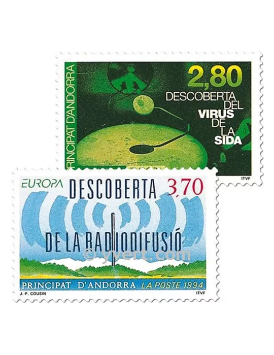 n° 444/445 - Timbre Andorre Poste