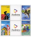 n° 450A/450B - Timbre Andorre Poste