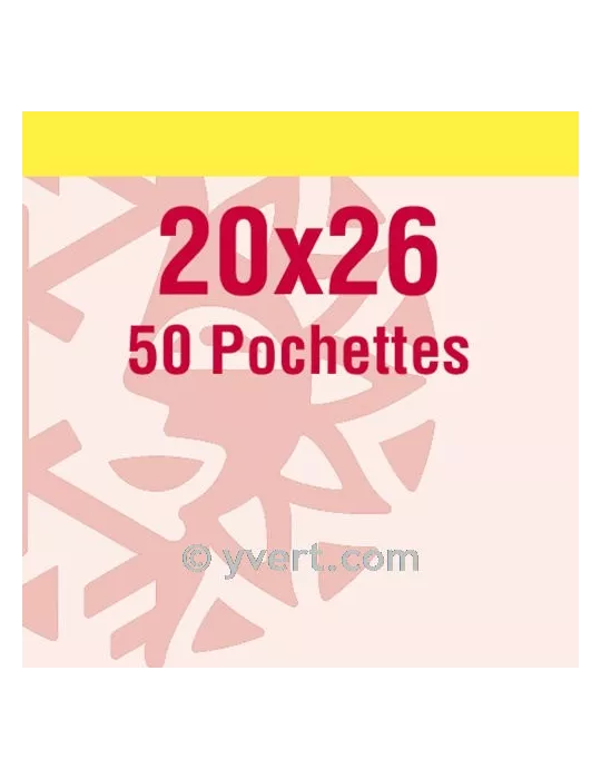 Pochettes simple soudure - Lxh:20x26mm (Fond transparent)