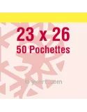 Pochettes simple soudure - Lxh:23x26mm (Fond transparent)