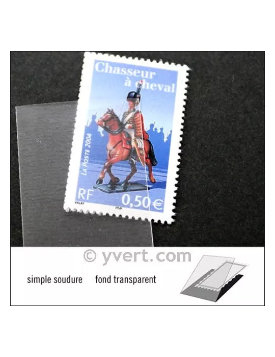 Pochettes simple soudure - Lxh:26x40mm (Fond transparent)