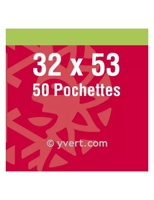 Pochettes simple soudure - Lxh:32x53mm (Fond noir)