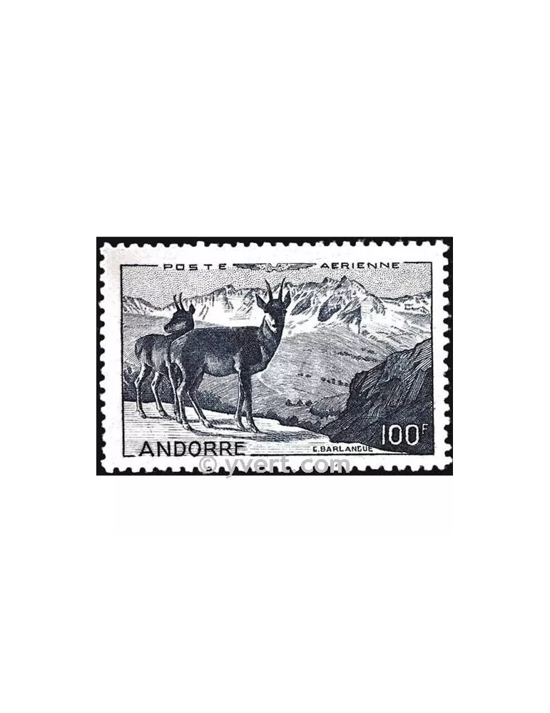 n° 1 - Timbre Andorre Poste aérienne