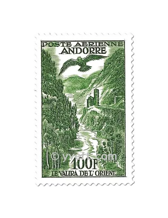 n° 2/4 - Timbre Andorre Poste aérienne