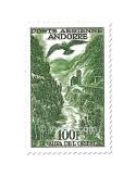 n° 2/4 - Timbre Andorre Poste aérienne
