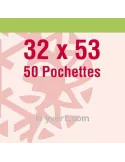 Pochettes simple soudure - Lxh:32x53mm (Fond transparent)