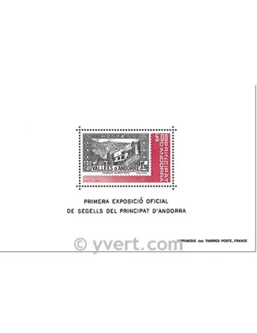n° 1 - Timbre Andorre Bloc et feuillets