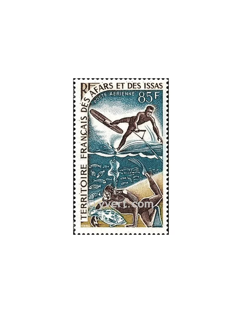 n° 58 - Timbre Afars et Issas Poste aérienne