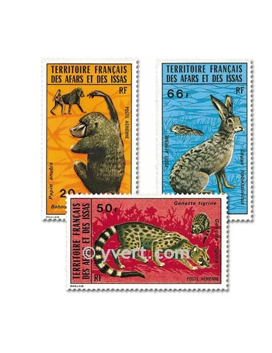n° 94/96 - Timbre Afars et Issas Poste aérienne