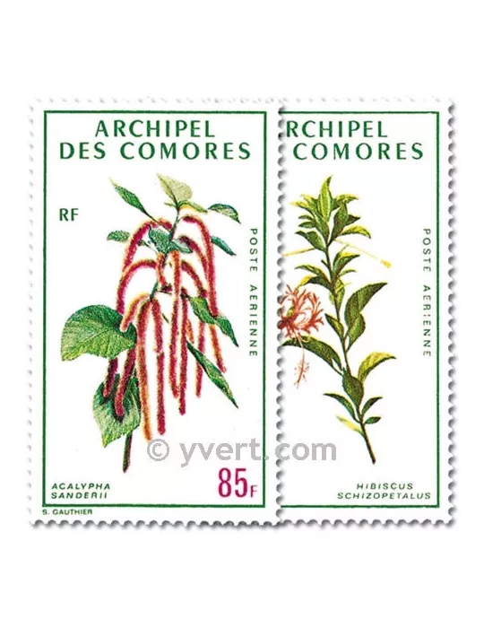 n° 37/38 - Timbre Comores Poste aérienne