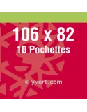 Pochettes simple soudure - Lxh:106x82mm (Fond noir)