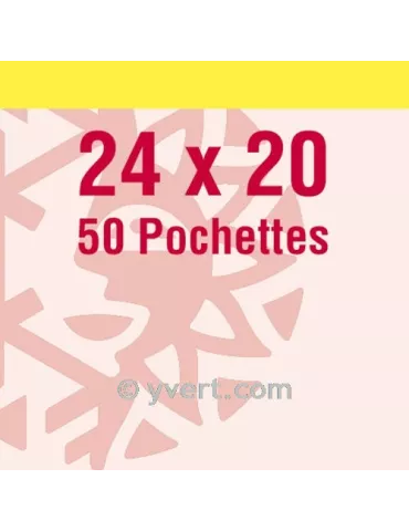 Pochettes simple soudure - Lxh:24x20mm (Fond transparent)