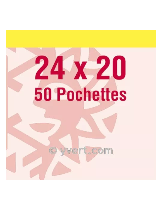 Pochettes simple soudure - Lxh:24x20mm (Fond transparent)