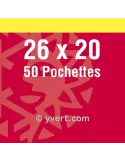 Pochettes simple soudure - Lxh:26x20mm (Fond noir)