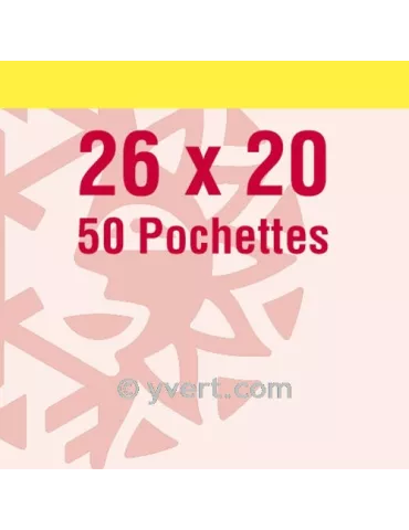 Pochettes simple soudure - Lxh:26x20mm (Fond transparent)