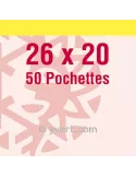 Pochettes simple soudure - Lxh:26x20mm (Fond transparent)