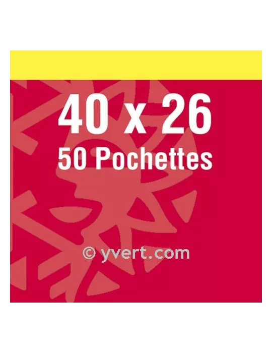 Pochettes simple soudure - Lxh:40x26mm (Fond noir)