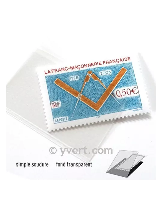 Pochettes simple soudure - Lxh:40x26mm (Fond transparent)