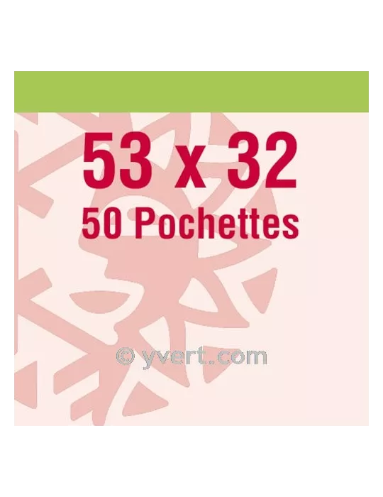 Pochettes simple soudure - Lxh:53x32mm (Fond transparent)