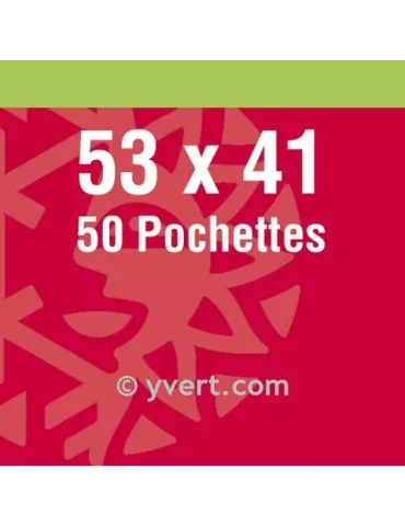 Pochettes simple soudure - Lxh:53x41mm (Fond noir)