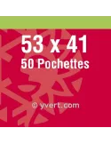 Pochettes simple soudure - Lxh:53x41mm (Fond noir)