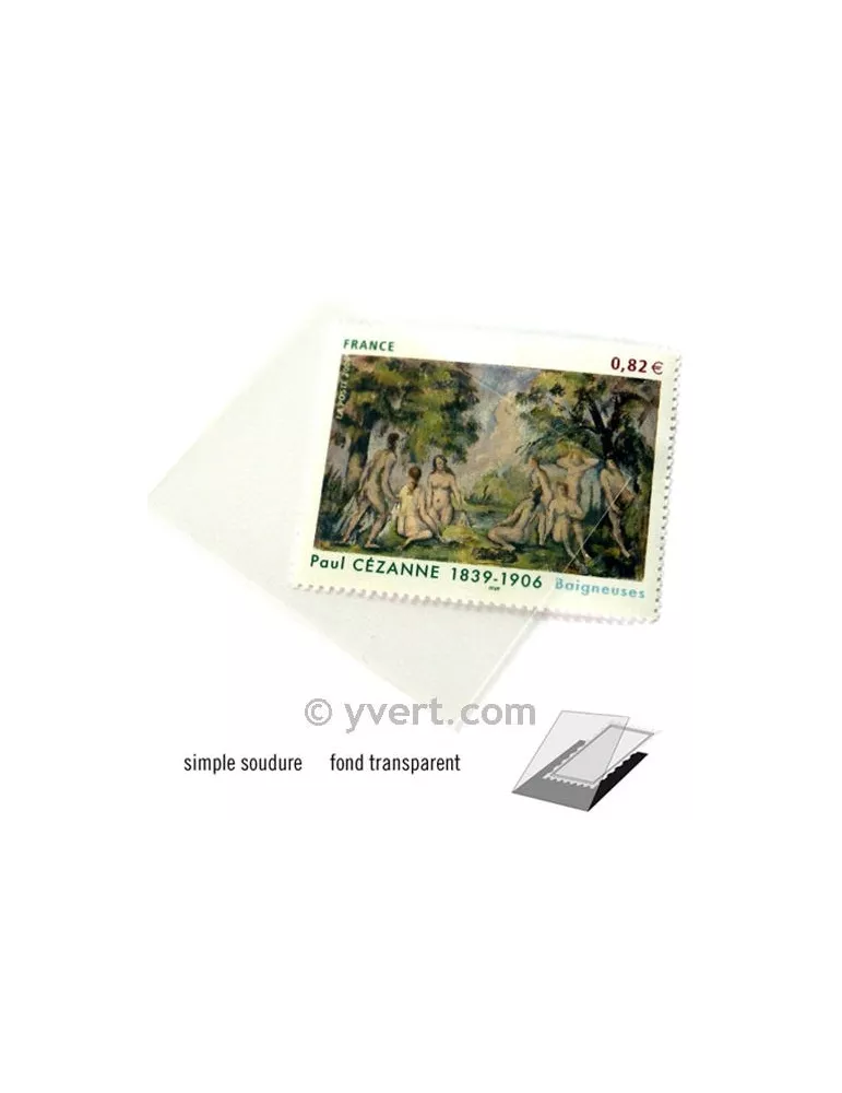 Pochettes simple soudure - Lxh:53x41mm (Fond transparent)