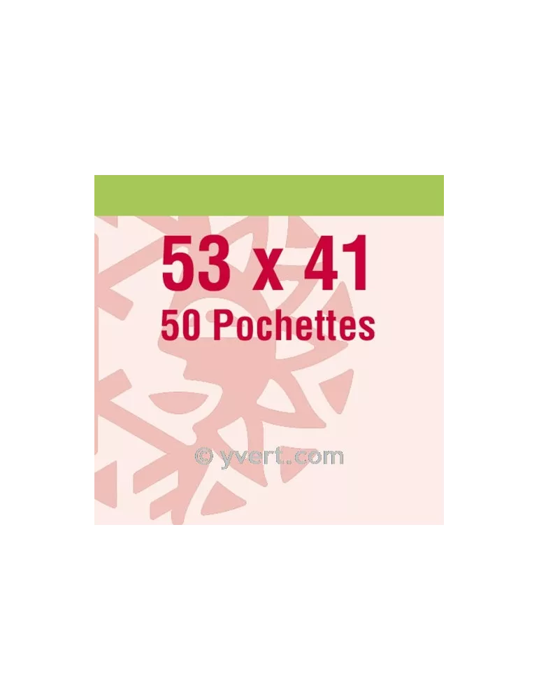 Pochettes simple soudure - Lxh:53x41mm (Fond transparent)