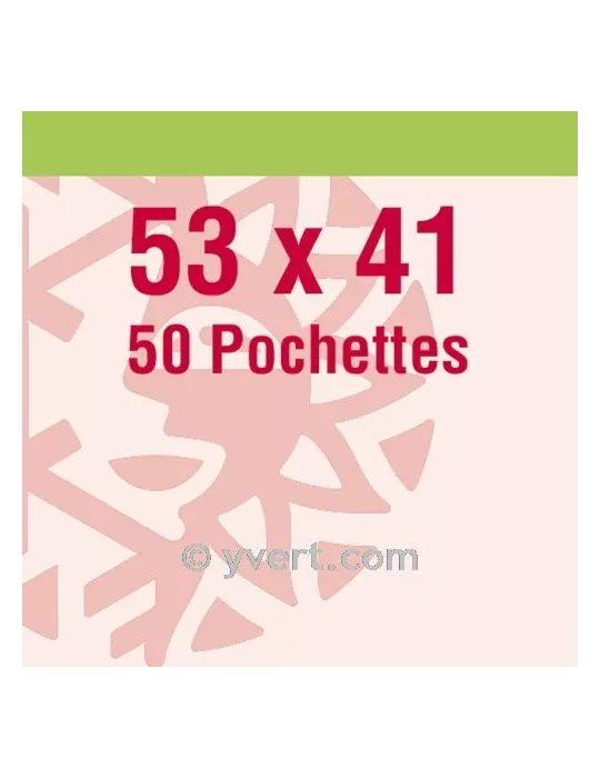 Pochettes simple soudure - Lxh:53x41mm (Fond transparent)