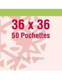 Pochettes simple soudure - Lxh:36x36mm (Fond transparent)